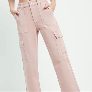 pacsun pink high rise utility pants